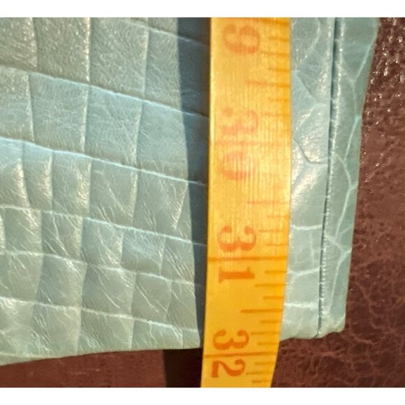 Vintage Dana Buchman Sage Green 100% Lambs Skin High Waist Leather Trouser Pants - Picture 3 of 9